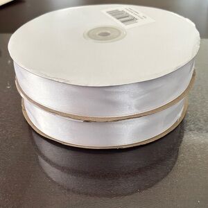 White Satin Ribbon 1 Inch x 100 Yard Spools